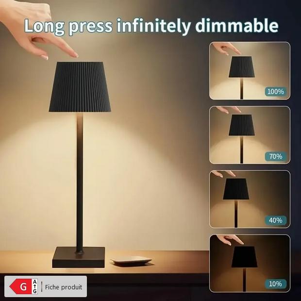 Immagine prodotto PhoneLook Design Tischlampe kabellos mit Touch-Steuerung Dimmbares LED Nachtlicht