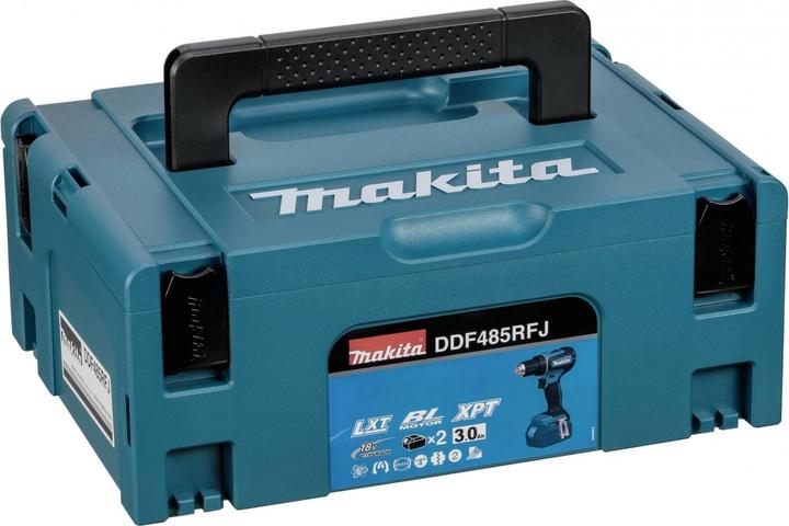 Image du produit Makita DDF485RFJ 2x 3,0 Ah 18V perceuse visseuse sans fil (Fonctionnement sur batterie)