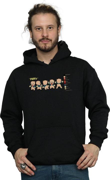 Image du produit Looney Tunes - Sweat à capuche PORKY PIG COLOUR CODE - Homme (4XL)