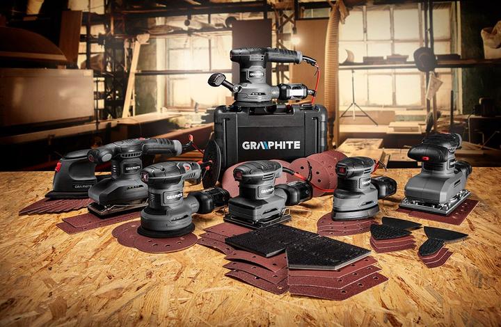 Actual product image Graphite Random orbital sander (Eccentric grinder, 300 W)