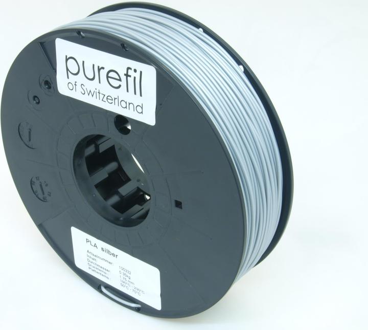 Actual product image Purefil Filament (PLA, 1.75 mm, 350 g, Silver)