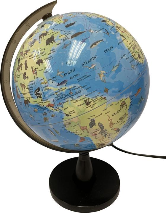 Productafbeelding Tele Wereldbol met dieren en licht 20 cm (TY6190) (20 cm)