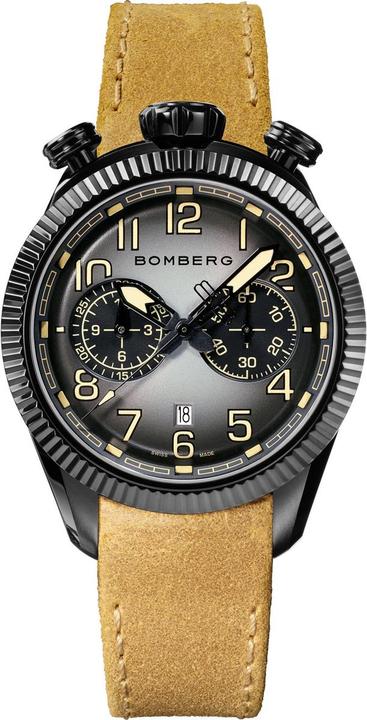 Image du produit Bomberg BB-68 Noir & Beige (Chronographe, Montre analogique, 44 mm)