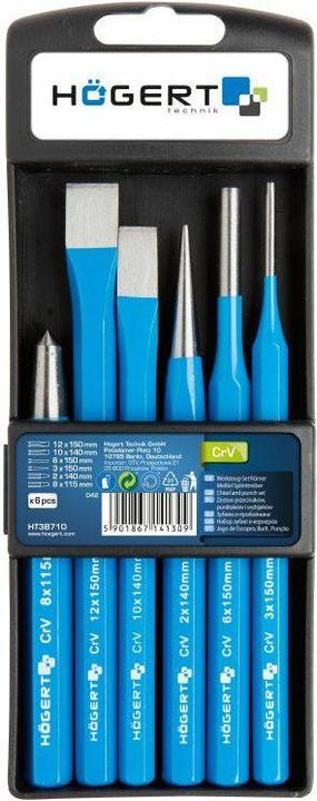 Produktbild MGA Högert Technik, 6er-Set Meissel, Punziereisen und Splinttreiber, HT3B710