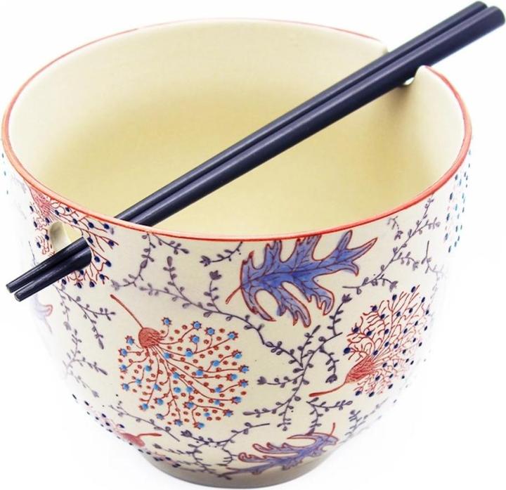 Produktbild Easy Life 2er Set Ramen-Bowl m. Stäbchen 800 ml. (14 cm, 0.80 l, 2 x)