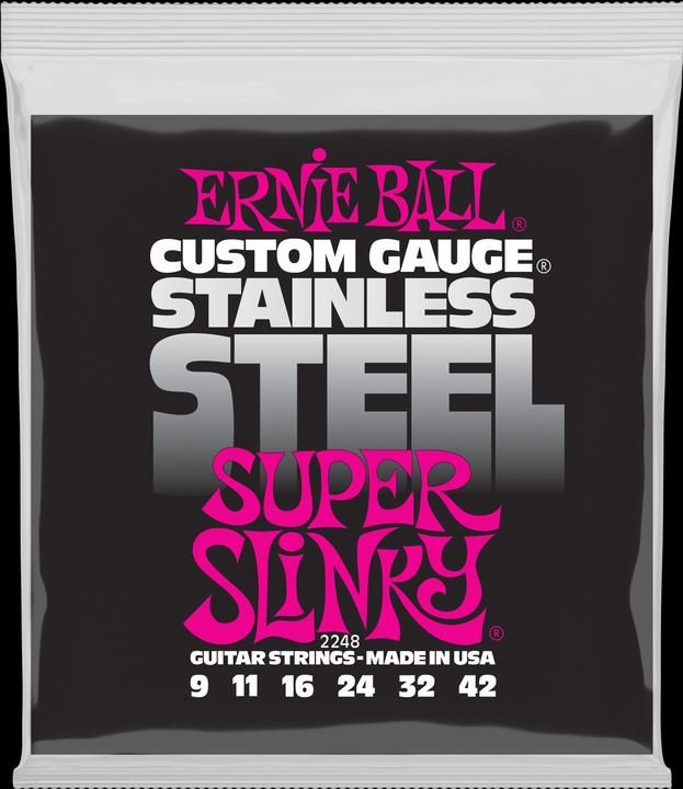 Ernie Ball Slinky Stainless (6 x, Electric guitar, 0.04")