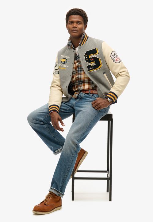 Actual product image Superdry College Patched Bomber Jacket (M)