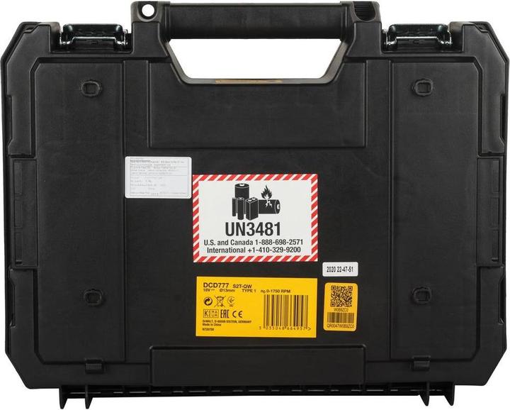 Image du produit DeWalt DCD777S2T (Fonctionnement sur batterie)