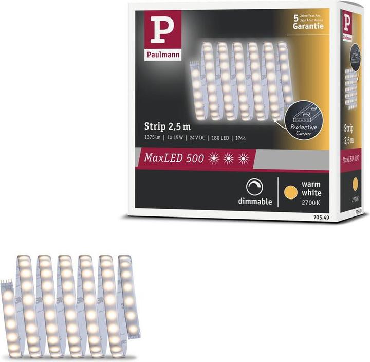 Immagine prodotto Paulmann MaxLED 500 Strisce (Bianco caldo, 250 cm, Interno)