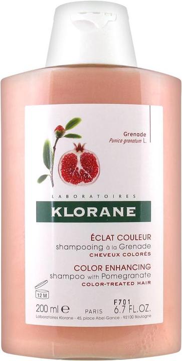 Actual product image Klorane Colour radiance shampoo with pomergranate (200 ml, Liquid shampoo)