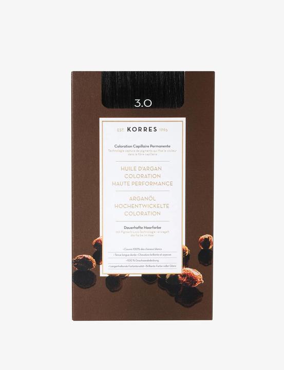 Actual product image Korres Argan Oil Hair Colour (3.0 Dark Brown)