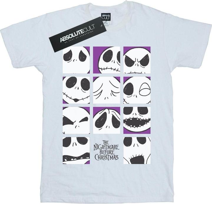 Disney Nightmare Before Christmas Many Faces Of Jack Squares TShirt (3XL)