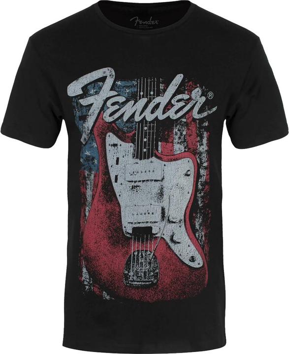 Immagine prodotto Fender Maglietta unisex per adulti in cotone con chitarra afflosciata (L)