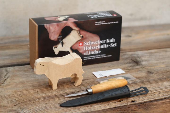 Image du produit Naturzone Set de sculpture sur bois VACHE (6 cm)