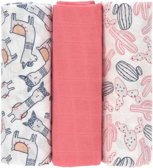 Produktbild Lässig Windeltuch 3er Pack Bambus Glama Lama (85 cm, 85 cm)