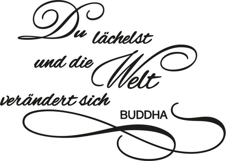 Produktbild Trenddeko Du lächelst und die Welt verändert sich (112 x 80 cm)