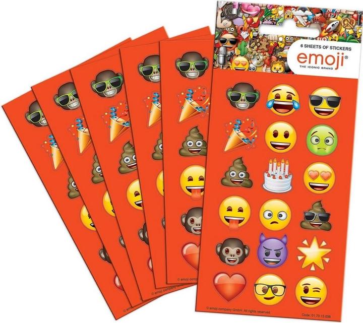 Produktbild Emoji Blatt mit Stickern 6erPack
