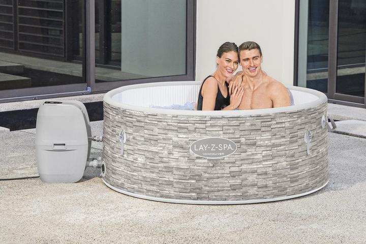 Produktbild Bestway Aufblasbarer Whirlpool LAY-Z-SPA Vancouver AirJet Plus mit Multifunktionspumpe, 140 Luft (5 Pers.)