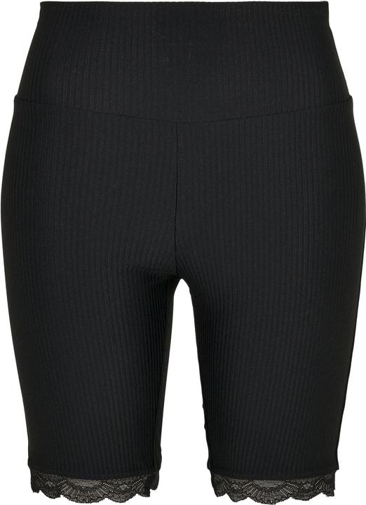 Image du produit Urban Classics Ladies High Waist Rib Lace Hem Cycle Shorts (M)
