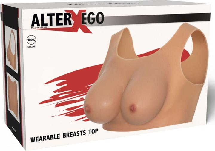 Actual product image Hidden Desire Alter Ego Portable Breast-Top E-Cup Flesh