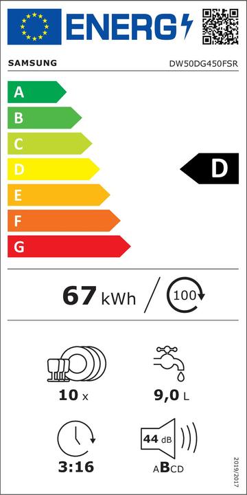 Energie-Label Samsung DW50DG450FSR