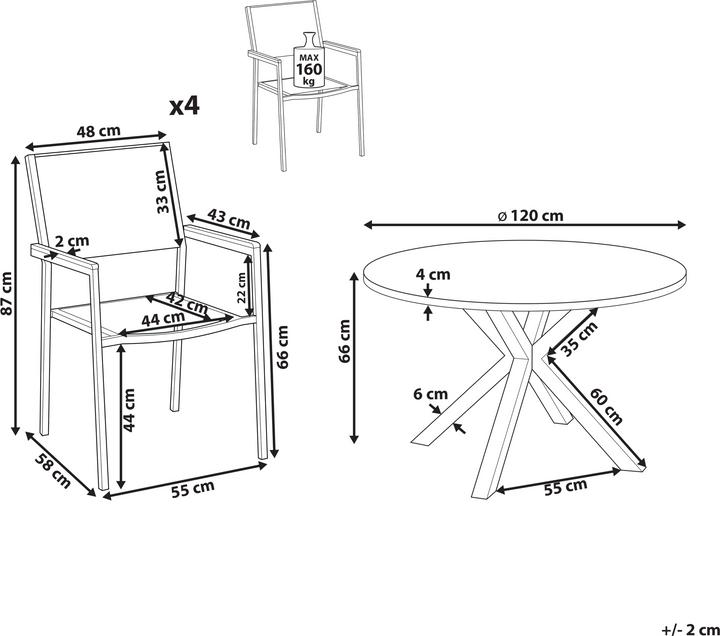 Produktbild Beliani Maletto/Grosseto (120 cm)