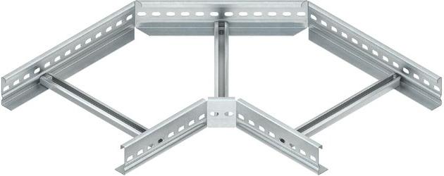 Niedax NIE KLE 60.603 F Corner piece, 60x600 mm, with perforated side rails, hot-dip galvanised (60 cm)
