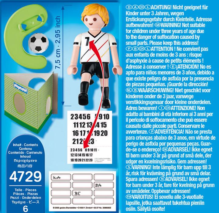 Actual product image Playmobil Football player Germany (4729)