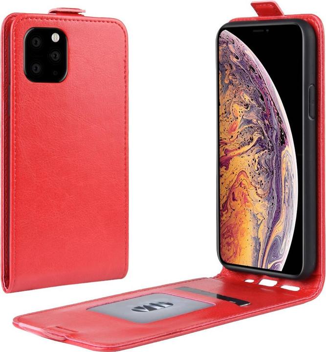 Actual product image Cover-Discount Leather flip case with photo pocket vertical (Apple iPhone 11 Pro Max)