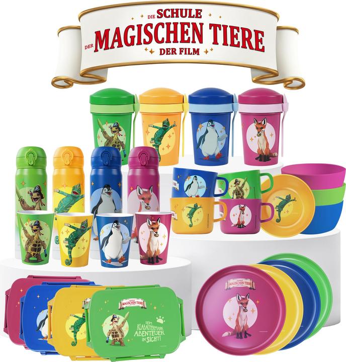 Produktbild Awave Die Schule der Magischen Tiere Müslibecher To Go 540 ml rPET | Beerenrot, Rabbat