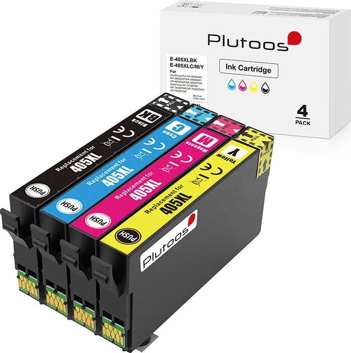 Plutoos Epson 405XL cartridges XXL compatible, set of 4 colours (C, M, Y, BK)