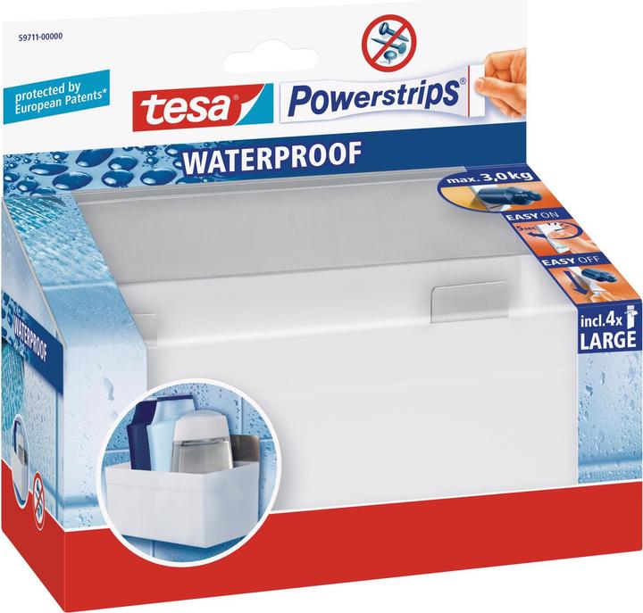 Produktbild tesa Powerstrips Waterproof Duschregal (18.5 x 11 x 20 cm)