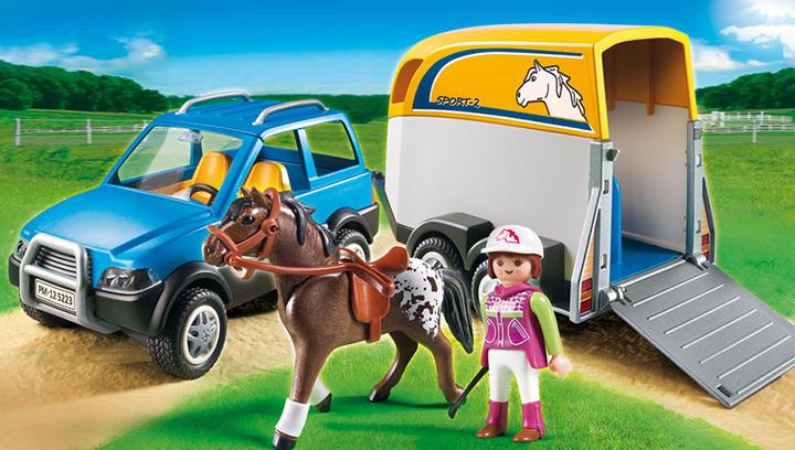 Produktbild Playmobil PKW mit Pferdeanhänger (5223)