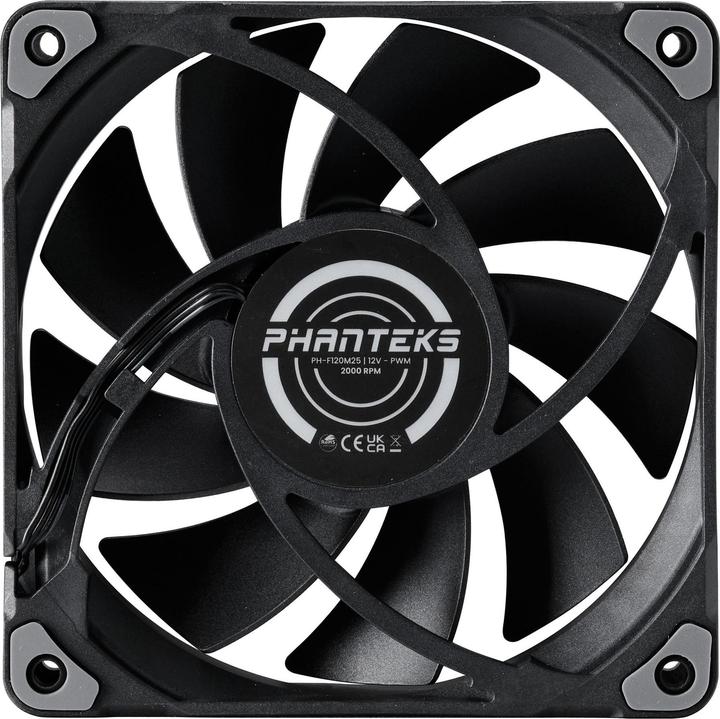Produktbild Phanteks M25 PWM Lüfter - 120mm, schwarz (120 mm, 1 x)