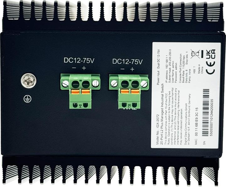 Actual product image LevelOne Switch 20x GE IGX-2072 8x 1GbE,8x 2.5GbE SFP+ sw (8 Ports)