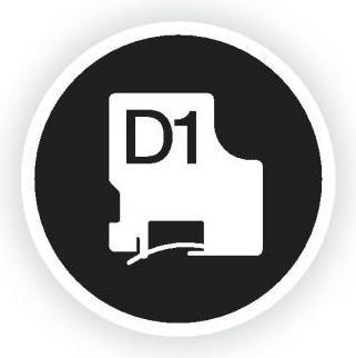 Produktbild Dymo 1x10 D1 Schriftband 9mmx7m auf (0.90 cm, Weiss)