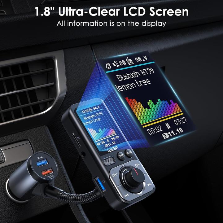 Produktbild Lencent FM-Transmitter mit Bluetooth