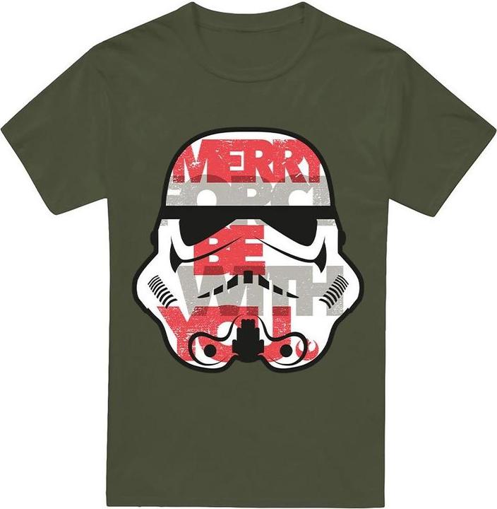 Star Wars Merry Force Be With You TShirt weihnachtliches Design