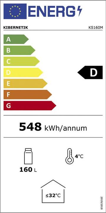 Etichetta energetica Kibernetik FSP KS160M Gastrokühlschrank (160 l)