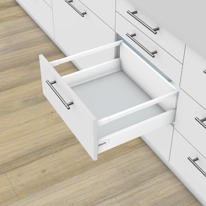 Actual product image Blum Tandem box antaro D-railing | 1 pair, 30kg 400mm | full extension, silk white