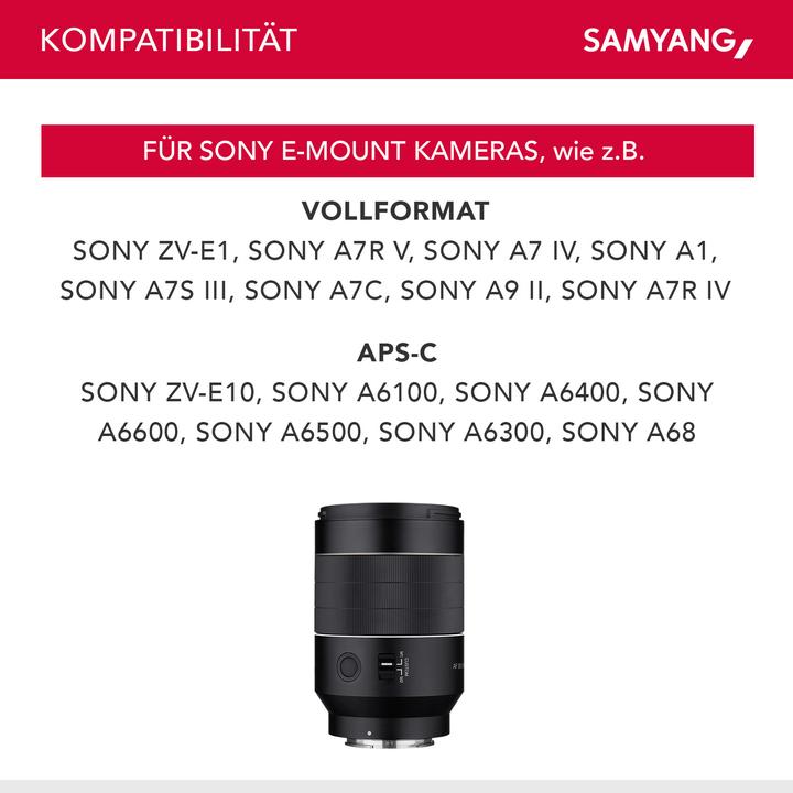 Produktbild Samyang VON 35MM F/1.4 SONY FE II (Sony E, Vollformat)