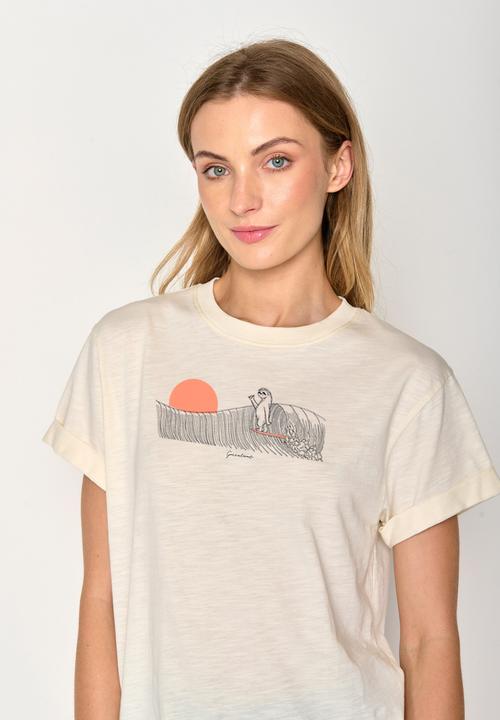 Immagine prodotto Greenbomb Women's Animal Sloth Waves Stop T-Shirt (XS)