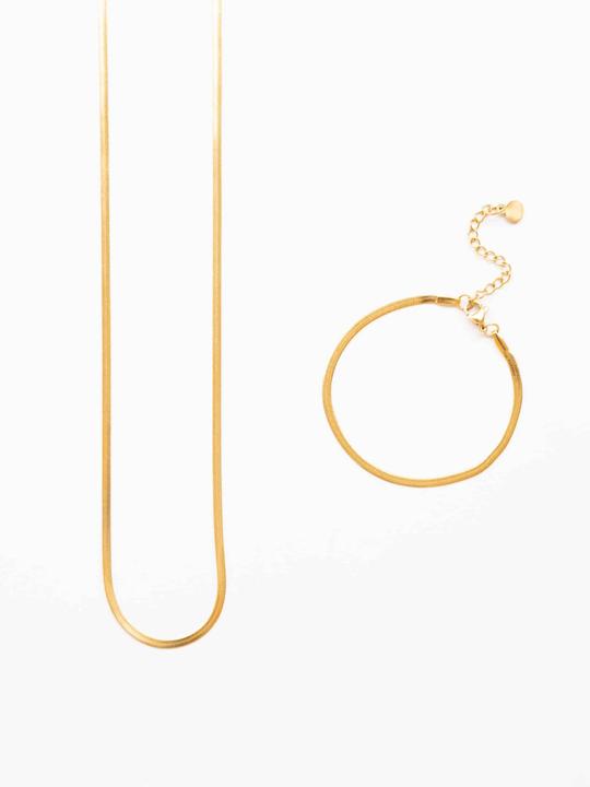 Tara Style Amélie Schmuckset (100% wasserfest, 18k Edelstahl vergoldet)