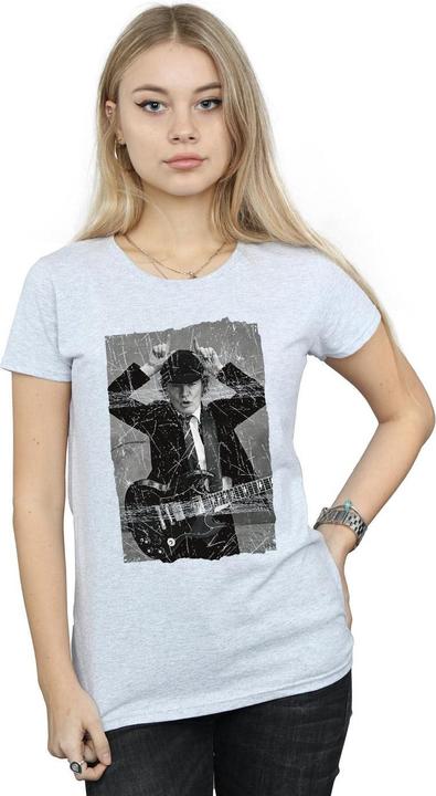 Image du produit AC/DC Femme/Ladies - Angus Young - T-shirt en coton avec photo en relief (XL)