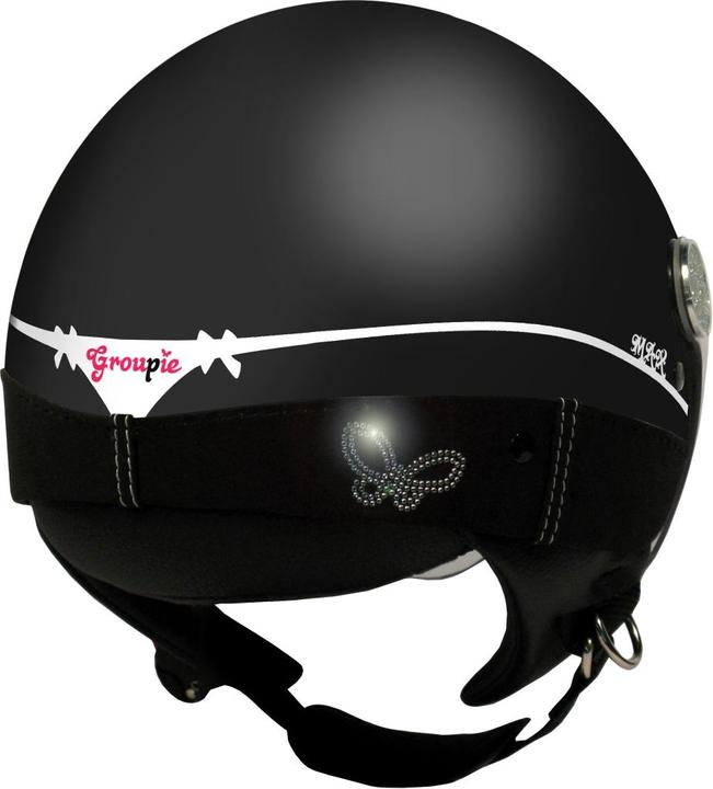 Actual product image Max GROUPIE Jethelm Swarovskisteine matt schwarz S (S)