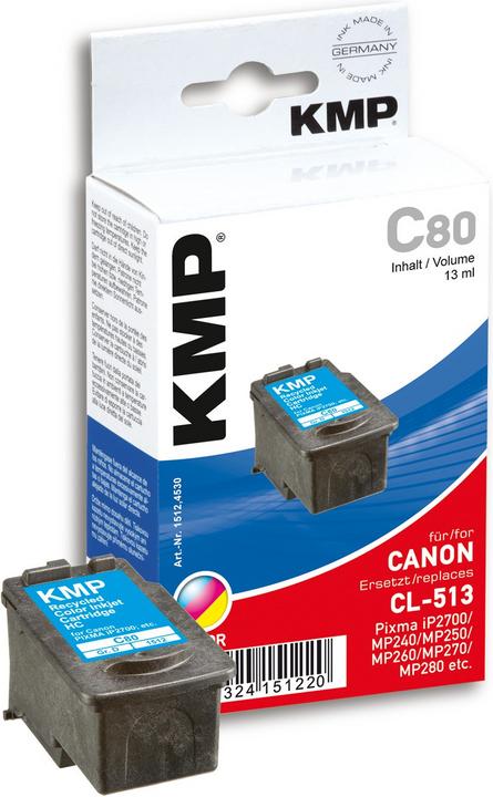 Immagine prodotto KMP C80 Cartuccia d'inchiostro a colori compatibile con Canon CL-513 (C)