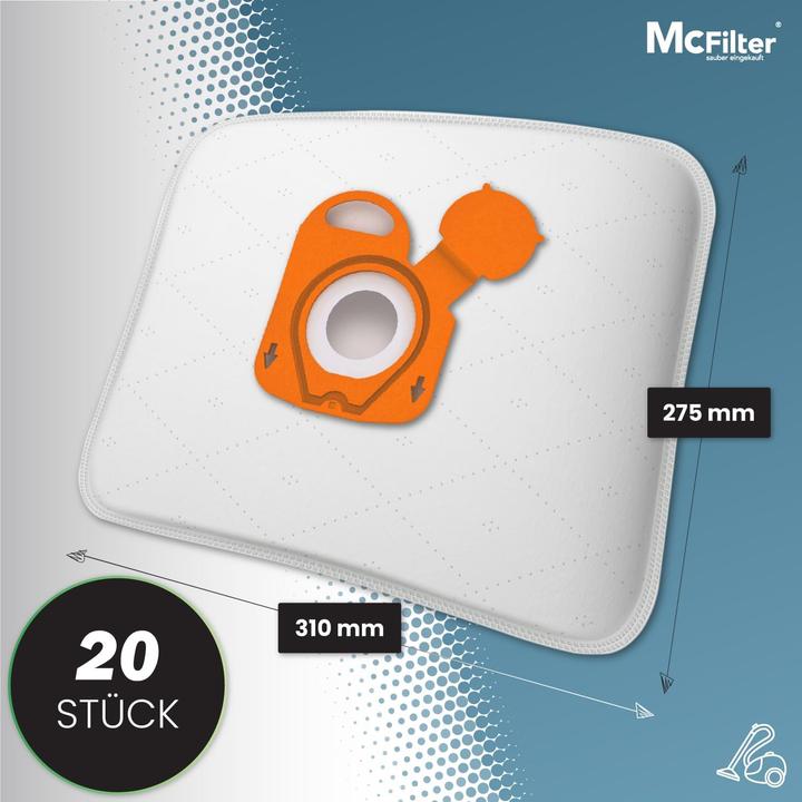 Produktbild Mc Filter 20-teiliges Staubsaugerbeutel-Set für Swirl R39 (20 x)