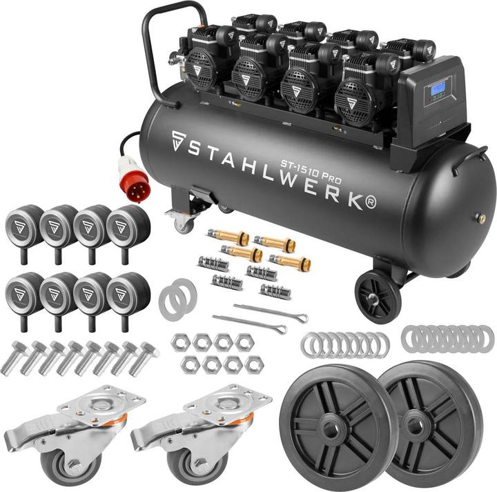 Produktbild Stahlwerk Kompressor 10 bar 8,6 PS 6,4 kW 840 l/min 150 l Druckluftkompressor (10 Bar, 150 l)