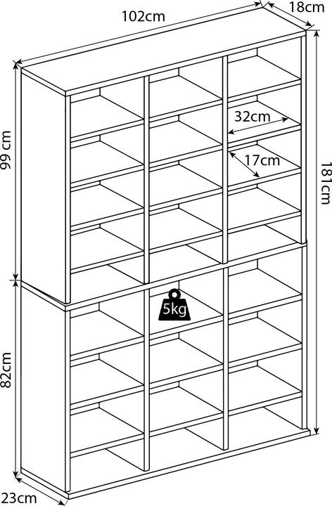 Actual product image VCM Megosa Maxi (102 x 23 x 181 cm)