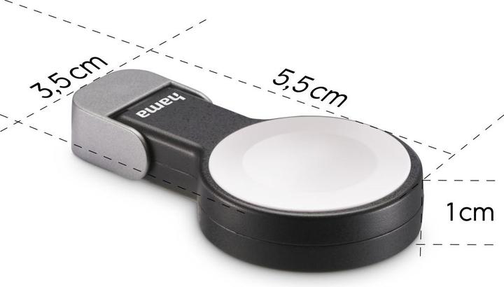 Actual product image Hama Apple Watch charger f. wireless charging, USB-C charging station magnetic, SW (5 W)